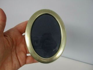 Vintage R.  Carr Ltd Sheffield Sterling Silver Small Oval Standing Picture Frame