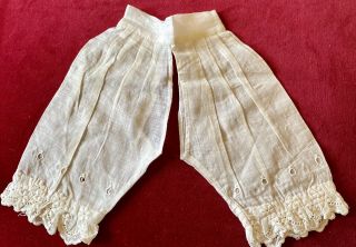 Antique Fancy Pantaloons For French / German Bisque Doll Or Vintage Doll
