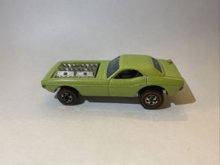 Vintage 1970 Hot Wheels Redline Show Off Orig.  Hk Base Rare Green Lime Brown Int