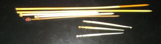 Antique Knitting And Crochet Needles,  Bone And Stone,
