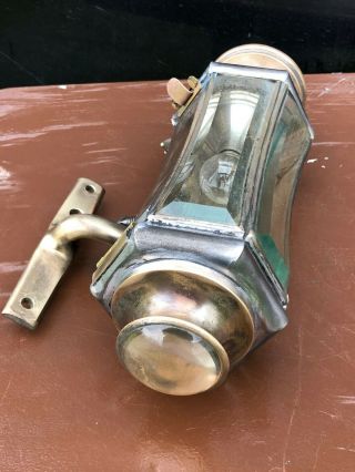 ANTIQUE 1900 ' s HORSE - DRAWN HEARSE FUNERAL SCONCE SIDE - LIGHT - RARE PIECE 2