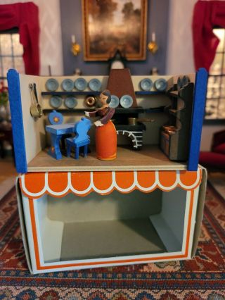 Dollhouse Miniature Htf Bodo Hennig Vintage Kitchen Small Roombox Box