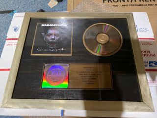Rammstein Sehnsucht Gold Record Rare