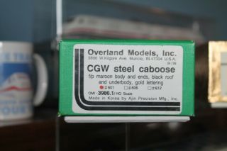 Rare Ho Brass Omi 3986.  1 Chicago Great Western / Cgw Caboose F/p