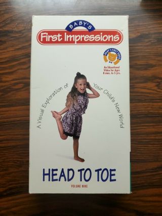 Babys First Impressions Head To Toe [vhs] Volume Nine Educational Rare Htf