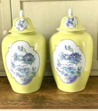 Rare Pair Made For Tiffany & Co.  Private Stock Made In France Ginger Jars