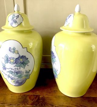 RARE PAIR MADE FOR TIFFANY & CO.  PRIVATE STOCK MADE IN FRANCE GINGER JARS 2