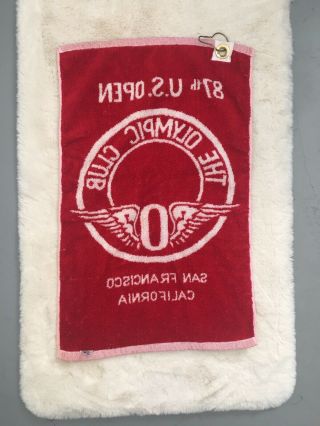 Rare 87th US Open Olympic Club San Francisco CA Cotton Golf Towel Red/White 3