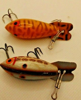 Old Lures We Have Two Small Bomber Lures One Wood Other Plastic For Bass Fishing