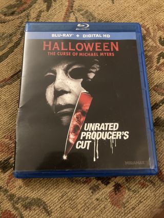 Halloween 6: The Curse Of Michael Myers Unrated Producers Cut Blu - Ray Rare & Oop