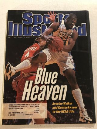 1996 Sports Illustrated Kentucky Wildcats Antoine Walker National Champions Ncaa