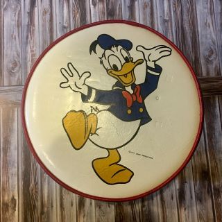 Vintage 1960s Walt Disney Donald Duck Kids Foot Stool Rare Gilbert & Ryan Inc