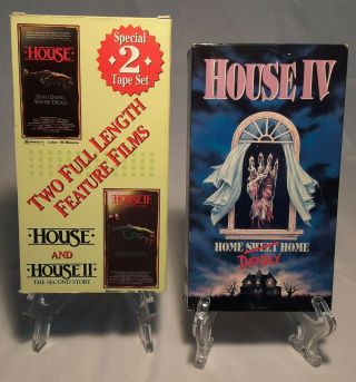 House 1&2 Double Feature,  House 4 Vhs Rare Oop Horror Cult Halloween