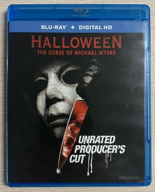 Halloween The Curse Of Michael Myers Rare Oop Blu - Ray Movie