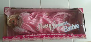 Vintage Pretty Dreams Barbie Pink 1995 18 " Soft Doll