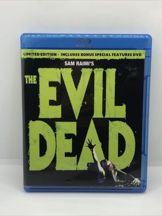 The Evil Dead Limited Edition Blu - Ray With Rare Bonus Dvd Bruce Campbell Oop