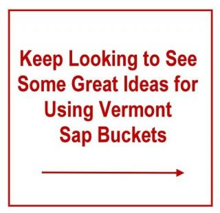 TALL Vintage VERMONT Maple Sap Bucket,  COVER Country Farmhouse Fall & Holidays 3