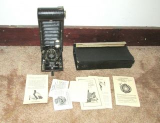 Antique Kodak No.  1a Pocket Folding Camera W/ Partial Box Manuals