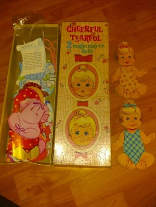 Vintage Mattel Cheerful Tearful 2 Magic Stay On Dolls 1966