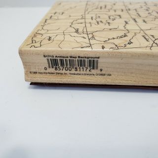 Hero Arts Antique Map Background Large Rubber Stamp 3
