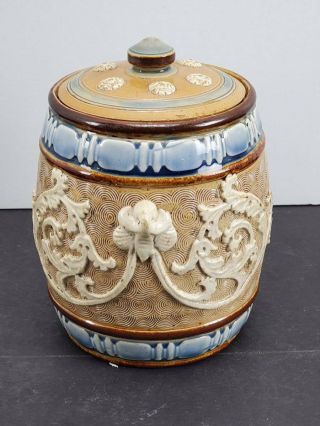 Rare Antique Doulton Lambeth Tobacco Jar,  Post 1891