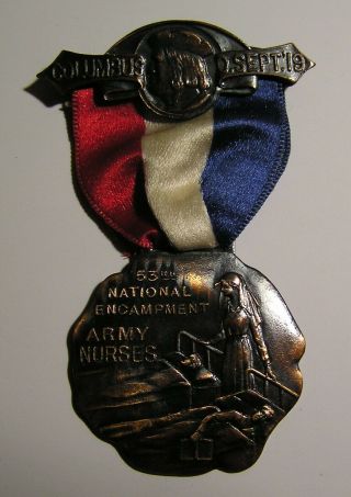 Very Rare 1919 Gar Civil War Army Nurses 53rd Natl Encampment Medal Columbus Oh