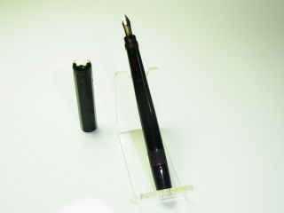 Rare Vintage Montblanc 15f Hard Rubber Safety Fountain Pen Flexy F Nib