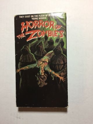 Horror Of The Zombies 1988 Vhs Tape Rare Unrated Vidamerica Worlds Worst Videos