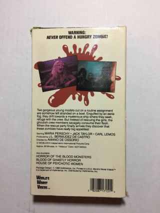 Horror Of The Zombies 1988 Vhs Tape Rare Unrated VidAmerica Worlds Worst Videos 2