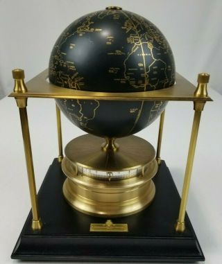 Rare 1979 Royal Geographical Society World Clock Imhof Switzerland