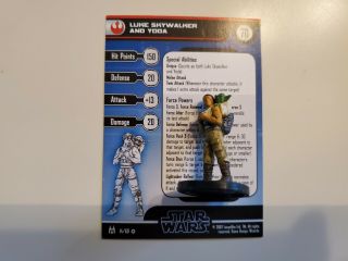 Luke Skywalker And Yoda 14 Star Wars Miniatures The Force Unleashed Very Rare