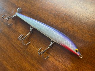 Early Vintage Bagley Bang O Lure Rare Purple Silver Foil All Brass Hardware 5”