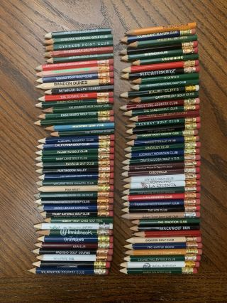 Rare Golf Digest Top 100 Golf Course Pencils Augusta Merion Pine Valley And More