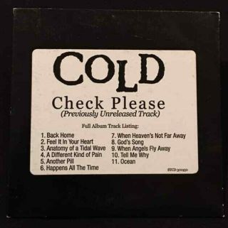 Cold Check Please Ultra Rare Promo Cd Single