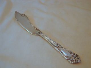 Old Reed & Barton Silver Ornate Tiger Lily Master Butter Knife,  7in,  C