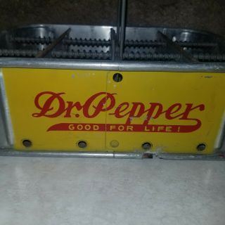 Rare Vintage Aluminum Dr Pepper Soda Pop Carrier 2