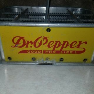 Rare Vintage Aluminum Dr Pepper Soda Pop Carrier 5