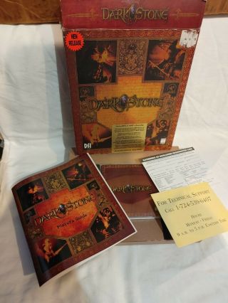 Darkstone Cd - Rom Game For Windows Pc Disc Big Box Complete Computer Game