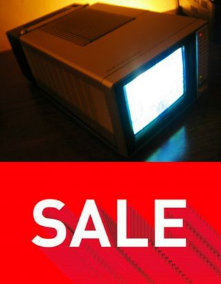 Scarce 1984 Sharp Mini Portable Crt Tv Color Tube Television - Japan - - Very Rare