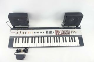 RARE Vintage Casio MT - 400V Casiotone Keyboard Synthesizer w/Speakers 2