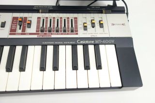 RARE Vintage Casio MT - 400V Casiotone Keyboard Synthesizer w/Speakers 3