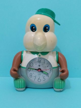 Rare Vintage Novelty Alarm Clock Figure Bird Quartz Battery Ya Chiang