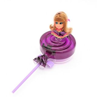 Vintage Mattel Liddle Kiddles Sweet Treats Lolli - Grape Lollipop Doll And Case