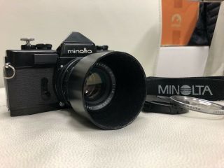 Rare Black : Exc,  5 Minolta Sr - 1 Camera W/ Auto Rokkor 55mm F/1.  8 Jpn