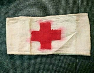 Antique Rare Wwi Portuguese Military Red Cross Arm Clamp
