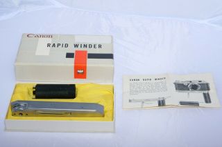 Vintage Canon Rapid Winder For Canon 35mm Rangefinder Cameras.  Rare