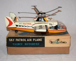 Rare Boxed Yonezawa Fairey Rotodyne Sky Patrol Airplane - 2