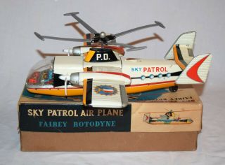 Rare Boxed Yonezawa Fairey Rotodyne Sky Patrol Airplane - 3