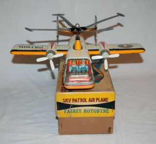 Rare Boxed Yonezawa Fairey Rotodyne Sky Patrol Airplane - 4
