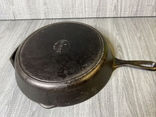 Large Vintage 10sk Lodge Cast Iron Skillet Made In Usa 12 Inch Pan Rare